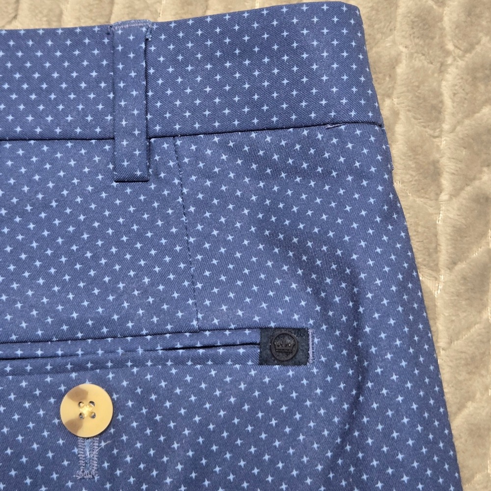 Peter Millar Crown Crafted Mens 36 Blue Stealth Star Performance‎ Golf Shorts - Picture 9 of 9